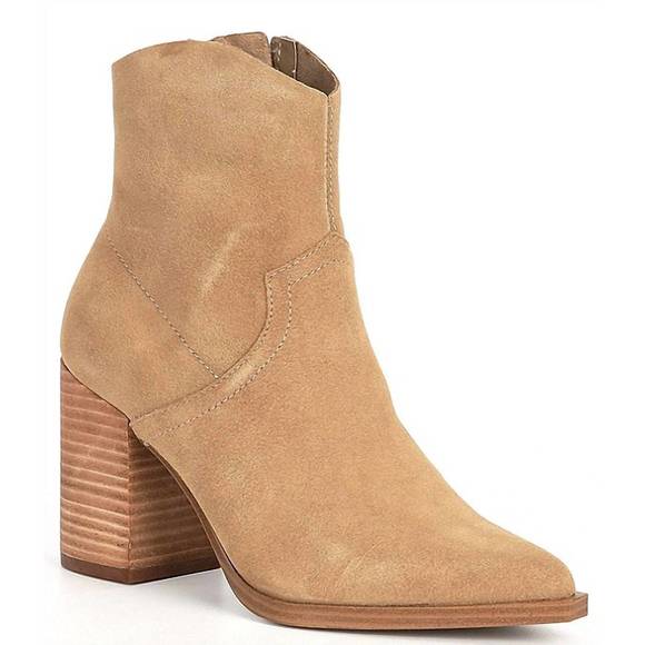 Steve Madden Bootie Ankle Boots Leather Size 8 M Women's Cate Black Western